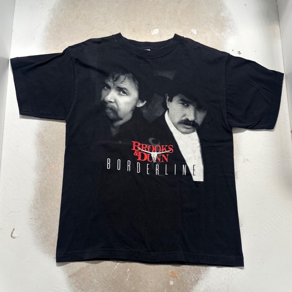 Brooks & Dunn Borderline Vintage Country Music Graphic T-Shirt Black Large
